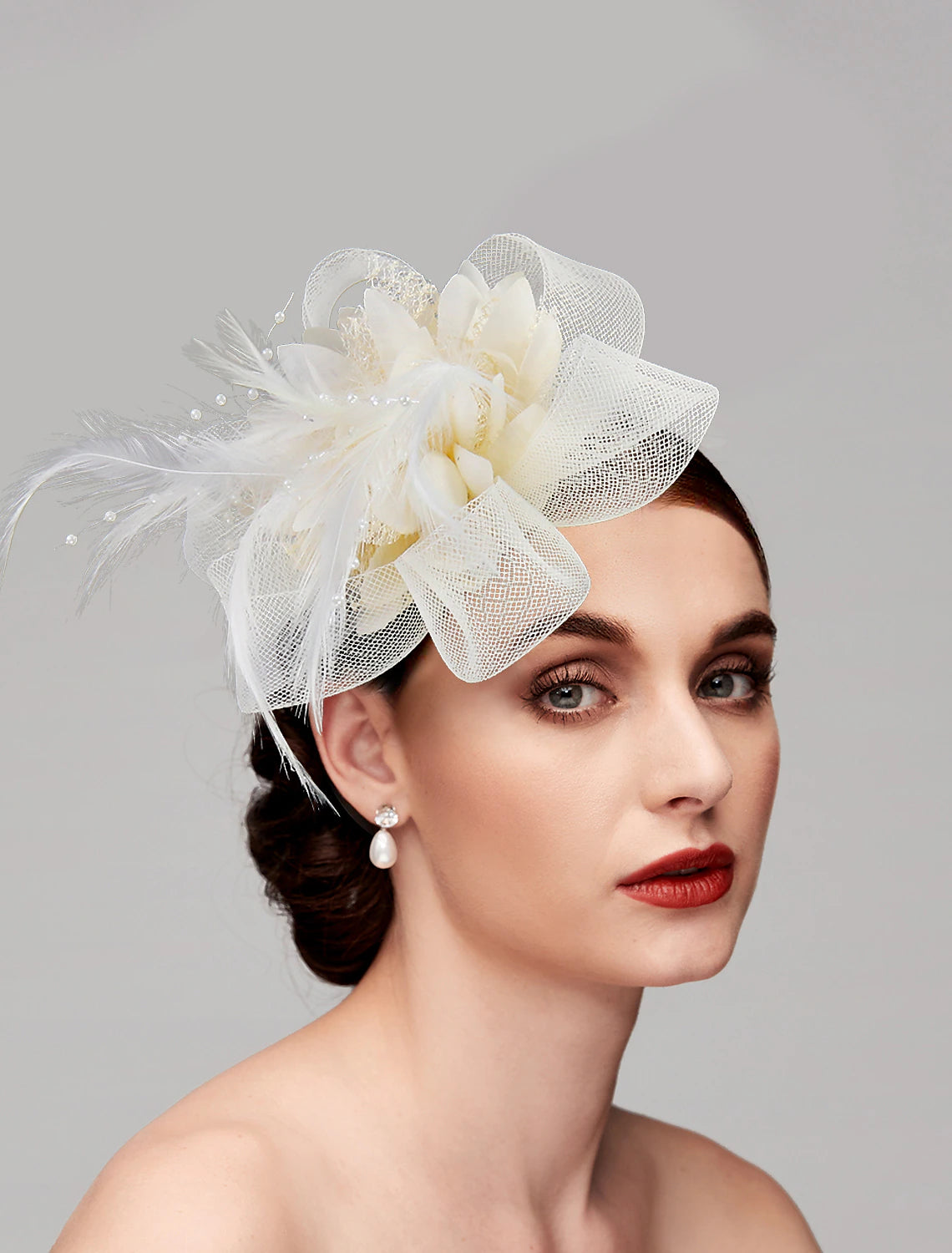 Wholesale Tulle / Feather / Net Headbands / Fascinators / Hats with 1 Piece Wedding / Special Occasion / Tea Party Headpiece